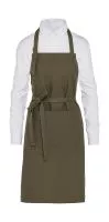 LISBON - Organic Heavyweight Bib Apron with Pocket Olive