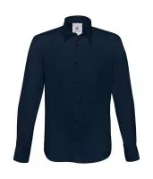 London Stretch Shirt LS Navy