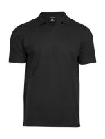 Luxury Stretch V-Neck Polo Black