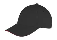 Memphis Low Profile Sandwich Peak Cap Black/Red