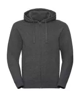 Men`s Authentic Melange Zipped Hood Sweat Carbon Melange