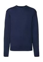 Men`s Crew Neck Knitted Pullover Denim Marl