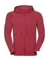 Men`s HD Zipped Hood Sweat Red Marl