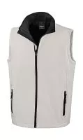 Men`s Printable Softshell Bodywarmer White/Black