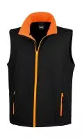 Men`s Printable Softshell Bodywarmer Black/Orange