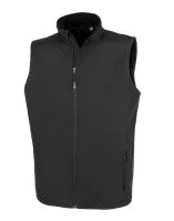 Men`s Recycled 2-Layer Printable Softshell B/W Black