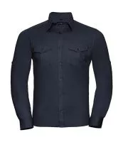 Men’s Roll Sleeve Shirt Long Sleeve French Navy