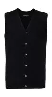 Men`s V-Neck Sleeveless Knitted Cardigan Black