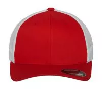 Mesh Trucker 2-Tone Cap Red/White