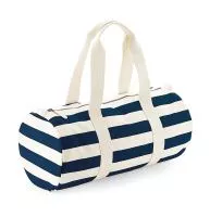 Nautical Barrel Bag Natural/Navy