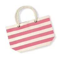 Nautical Beach Bag Natural/Pink