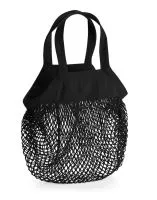 Organic Cotton Mini Mesh Grocery Bag Black