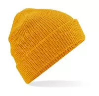 Organic Cotton Waffle Beanie Mustard