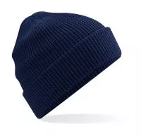 Organic Cotton Waffle Beanie Oxford Navy