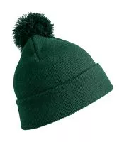 Pom Pom Beanie Bottle Green