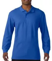 Premium Cotton Adult Double Piqué Polo LS Royal