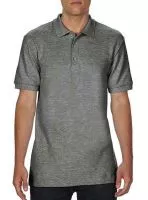 Premium Cotton Double Piqué Polo Graphite Heather