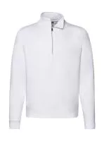 Premium Zip Neck Sweat Fehér