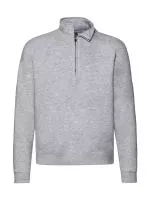 Premium Zip Neck Sweat Heather Grey