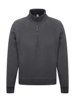 Premium Zip Neck Sweat Dark Heather Grey