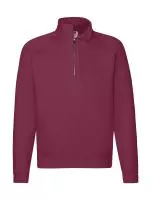 Premium Zip Neck Sweat Burgundy