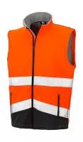 Printable Safety Softshell Gilet Fluorescent Orange/Black