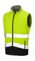 Printable Safety Softshell Gilet Fluorescent Yellow/Black