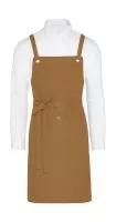 PROVENCE - Crossover Eyelets Bib Apron with Pocket Caramel