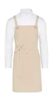 PROVENCE - Crossover Eyelets Bib Apron with Pocket Natural