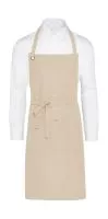 PROVENCE - Eyelet Bib Apron with Pocket Natural