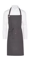 PROVENCE - Eyelet Bib Apron with Pocket Szürke