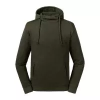 Pure Organic High Collar Kapucnis felső Sweat Dark Olive