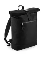 Recycled Roll-Top Backpack Black