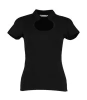 Regular Fit Keyhole Neck Top Black