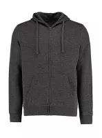 Regular Fit Zipped Hoodie Superwash® 60º Dark Grey Marl