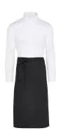 ROME - Medium Length Bistro Apron with Pocket Black