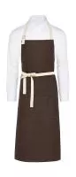 SANTORINI - Contrasted Bib Apron with Pocket Barna