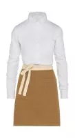 SANTORINI - Contrasted Bistro Apron with Pocket Caramel