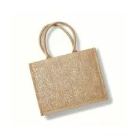 Shimmer Jute Shopper Natural/Gold