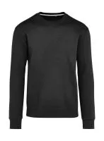 Signature Tagless Crew Neck Sweatshirt Unisex Dark Black