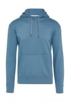 Signature Tagless Kapucnis felső Sweatshirt Unisex Steel Blue