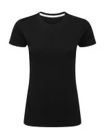 Signature Tagless Tee Women Dark Black