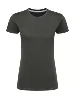 Signature Tagless Tee Women Charcoal