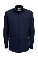 Smart LSL/men Poplin Shirt Navy