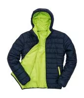 Soft Padded Jacket Navy/Lime