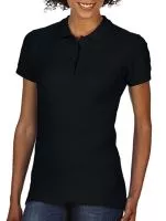 Softstyle® Ladies Double Pique Polo Black