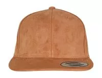 Suede Leather Snapback Khaki