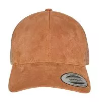 Suede Leather Trucker Cap Khaki