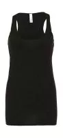 Triblend Racerback Tank Top Charcoal-Black Triblend