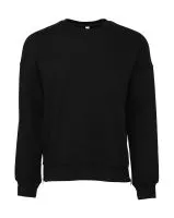 Unisex Drop Shoulder Fleece DTG Black